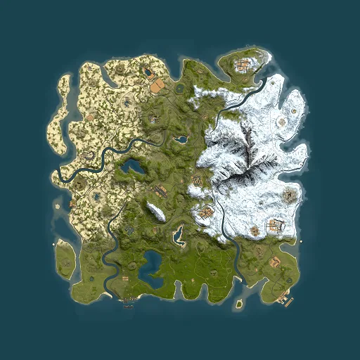 Rust map seed 531681945, 5000x5000m top-down preview