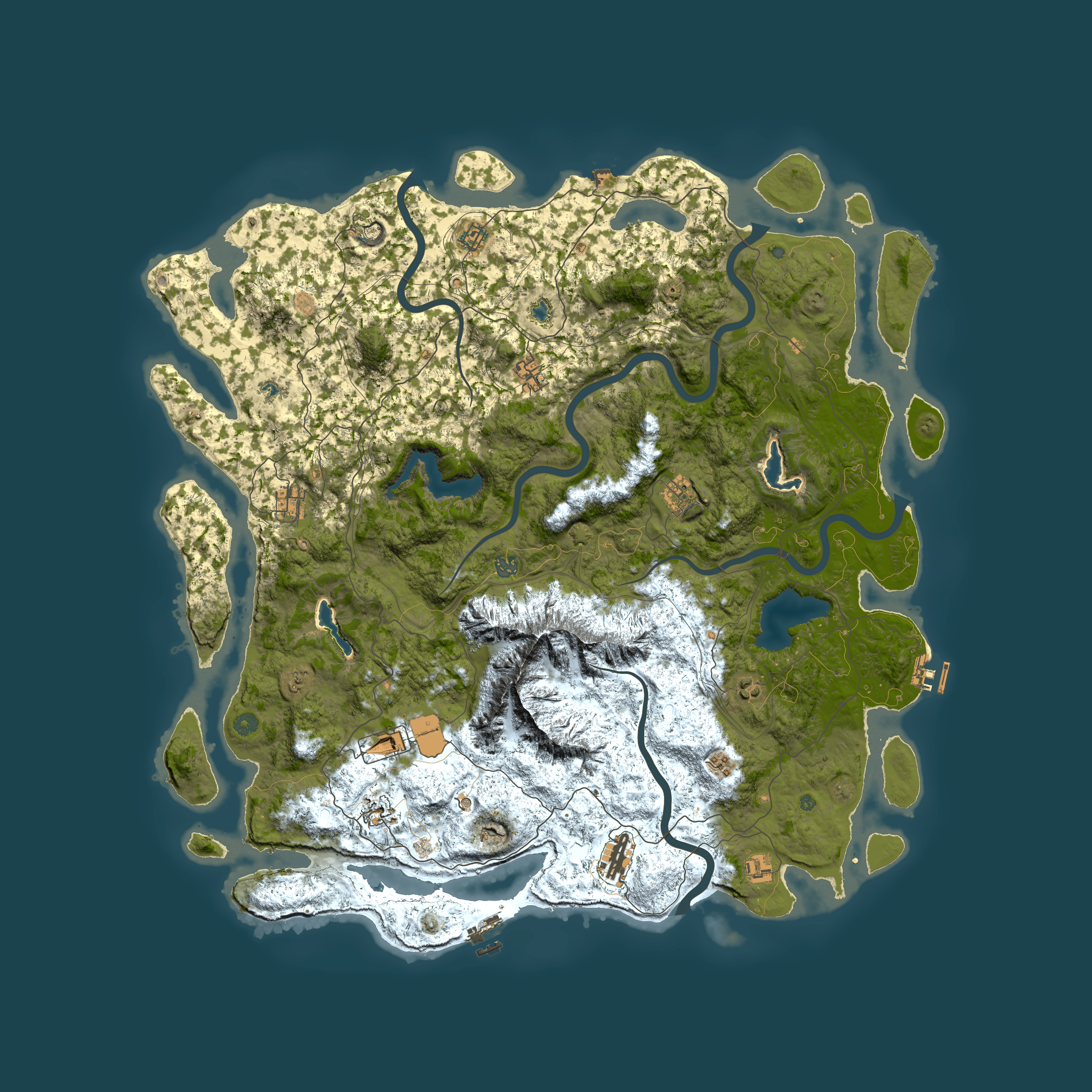 Full top-down render of Rust map seed 2095886499, 5500x5500m