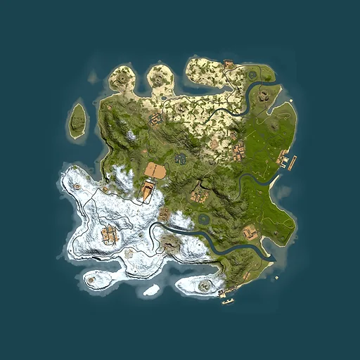 Rust map seed 12710245, 3500x3500m top-down preview