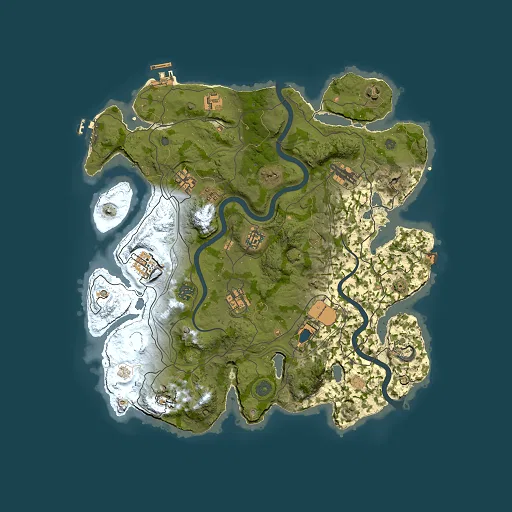 Rust map seed 1337, 3850x3850m top-down preview