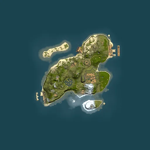 Rust map seed 1380445077, 2000x2000m top-down preview
