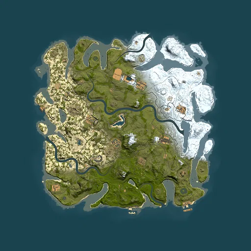 Rust map seed 1643617321, 4500x4500m top-down preview