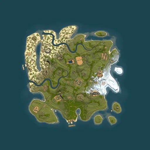 Rust map seed 1337, 3500x3500m top-down preview
