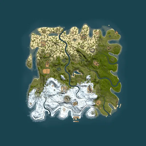 Rust map seed 0, 4250x4250m top-down preview