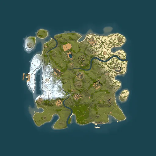 Rust map seed 1337, 3500x3500m top-down preview
