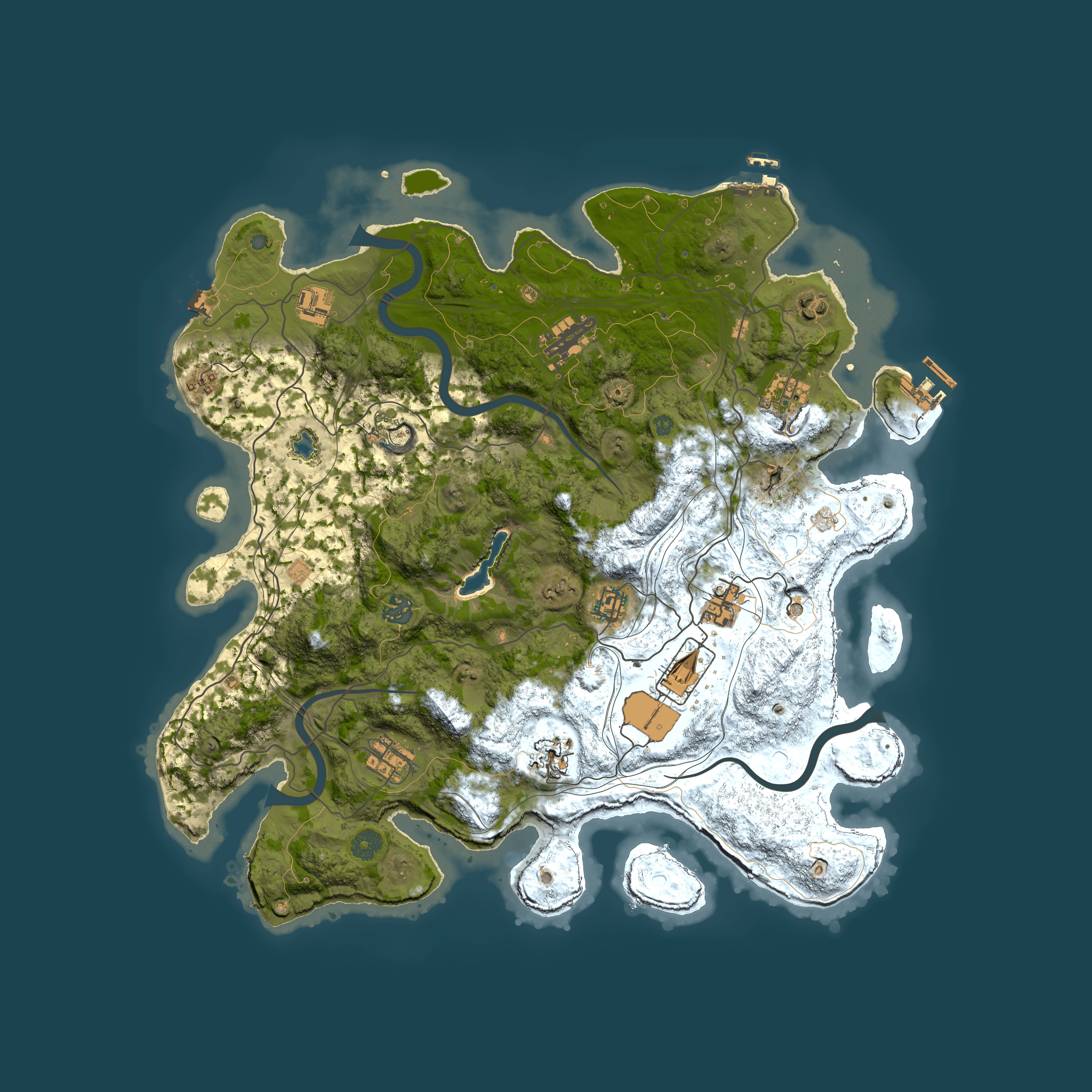 Full top-down render of Rust map seed 1600757919, 4250x4250m
