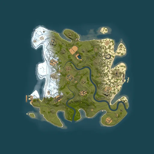 Rust map seed 1112022, 3500x3500m top-down preview
