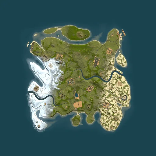 Rust map seed 1337, 3500x3500m top-down preview