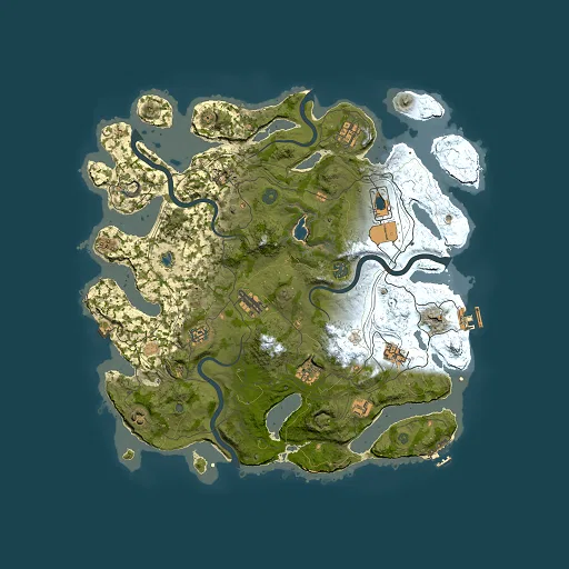 Rust map seed 1, 4200x4200m top-down preview