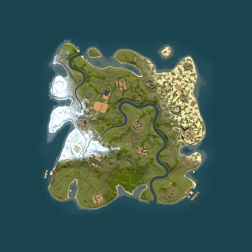 Rust map seed 1337, 3500x3500m top-down preview