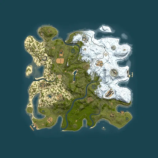 Rust map seed 1337, 4000x4000m top-down preview