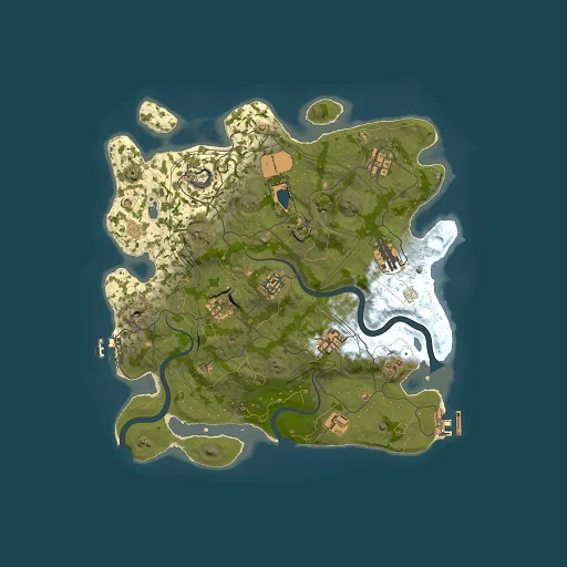 Rust map seed 1337, 3500x3500m top-down preview