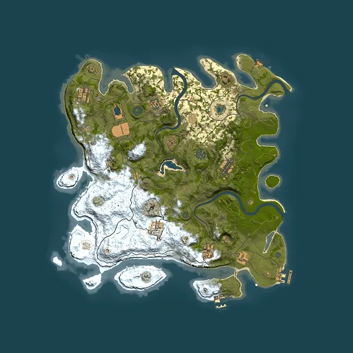 Rust map seed 786075, 4000x4000m top-down preview