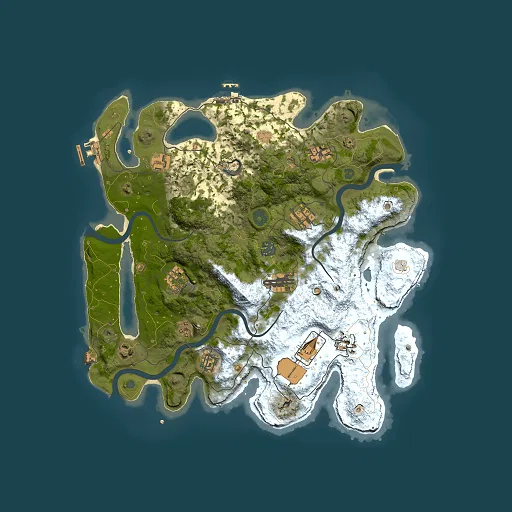 Rust map seed 290301379, 3750x3750m top-down preview