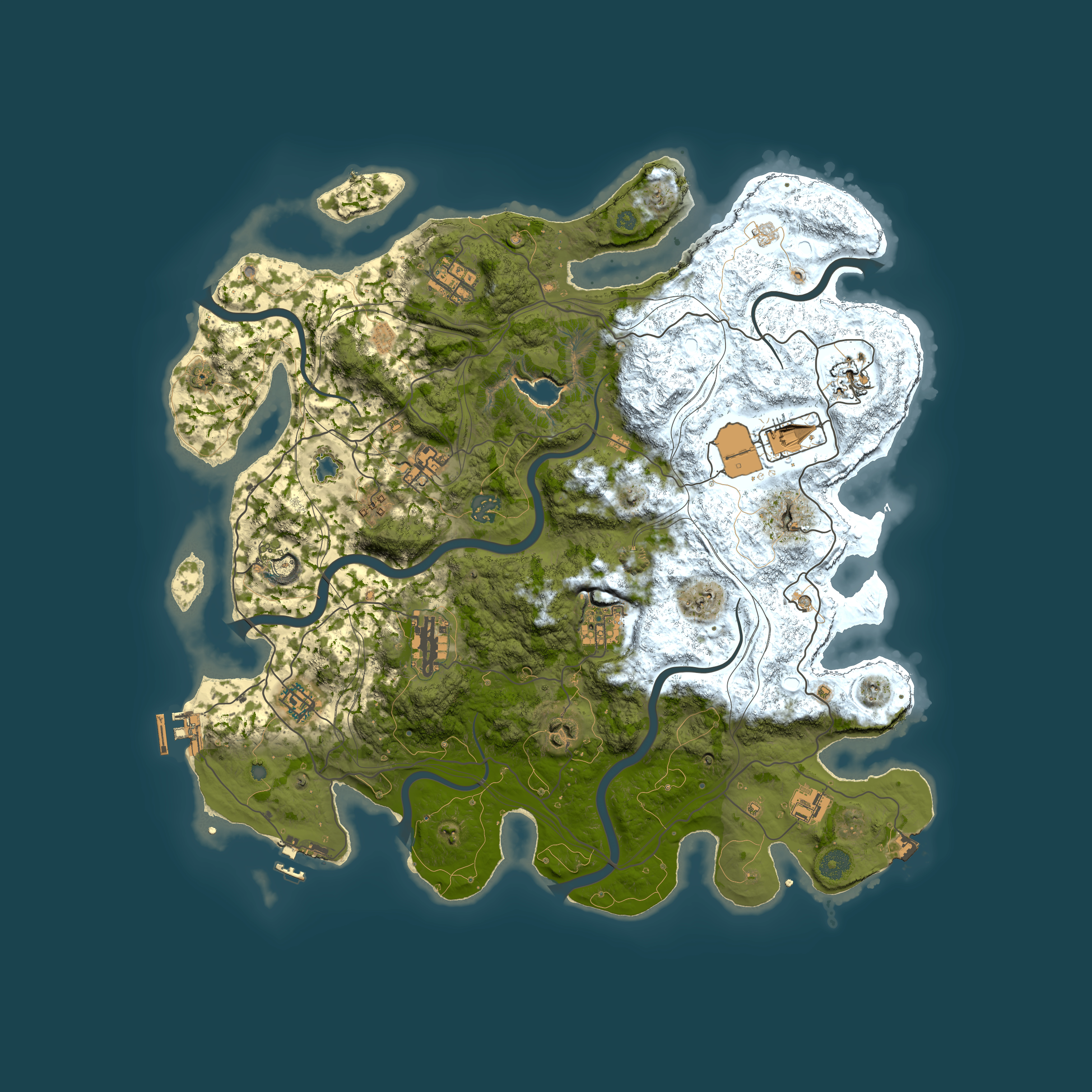 Full top-down render of Rust map seed 1558243379, 4250x4250m