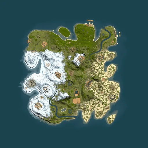 Rust map seed 27, 3700x3700m top-down preview