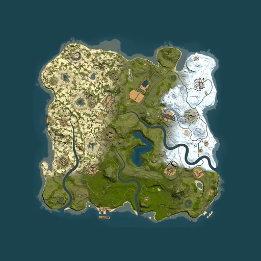 Rust map seed 1199423993, 3750x3750m top-down preview
