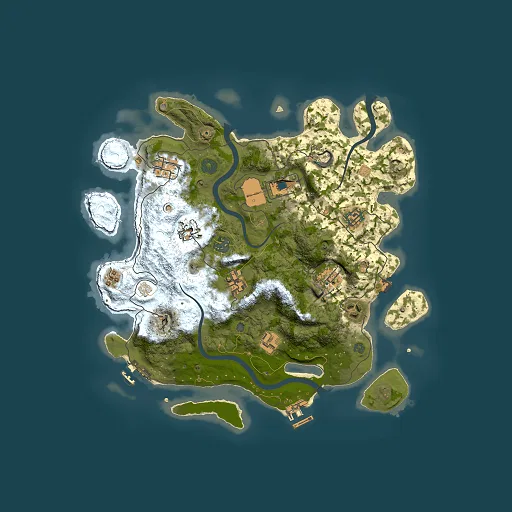 Rust map seed 0, 3600x3600m top-down preview