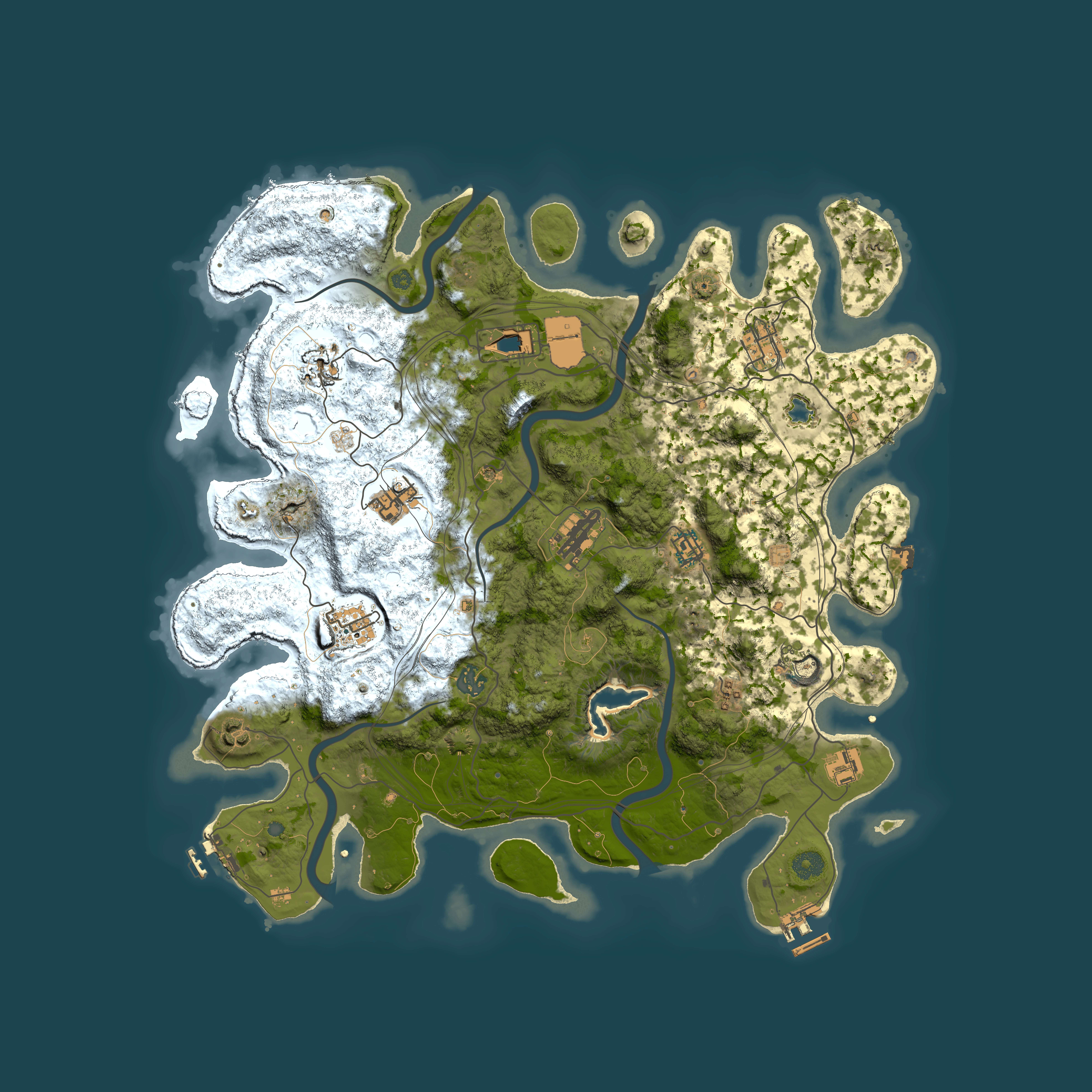 Full top-down render of Rust map seed 492220, 4250x4250m
