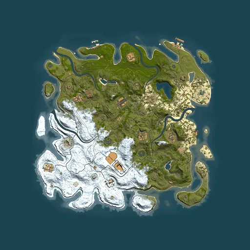 Rust map seed 2050231722, 4500x4500m top-down preview