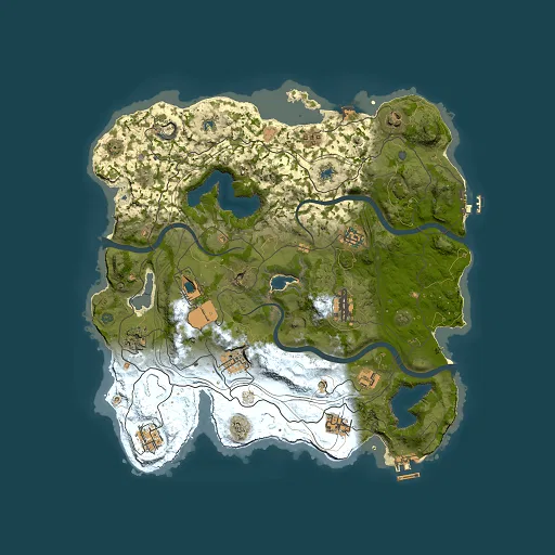 Rust map seed 1504428430, 3750x3750m top-down preview
