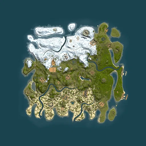 Rust map seed 0, 4250x4250m top-down preview