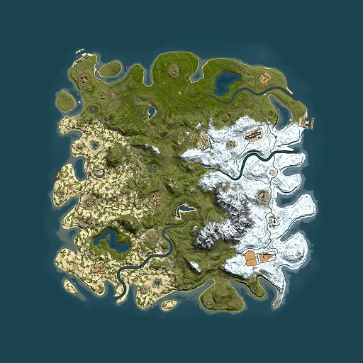 Rust map seed 692505959, 5000x5000m top-down preview
