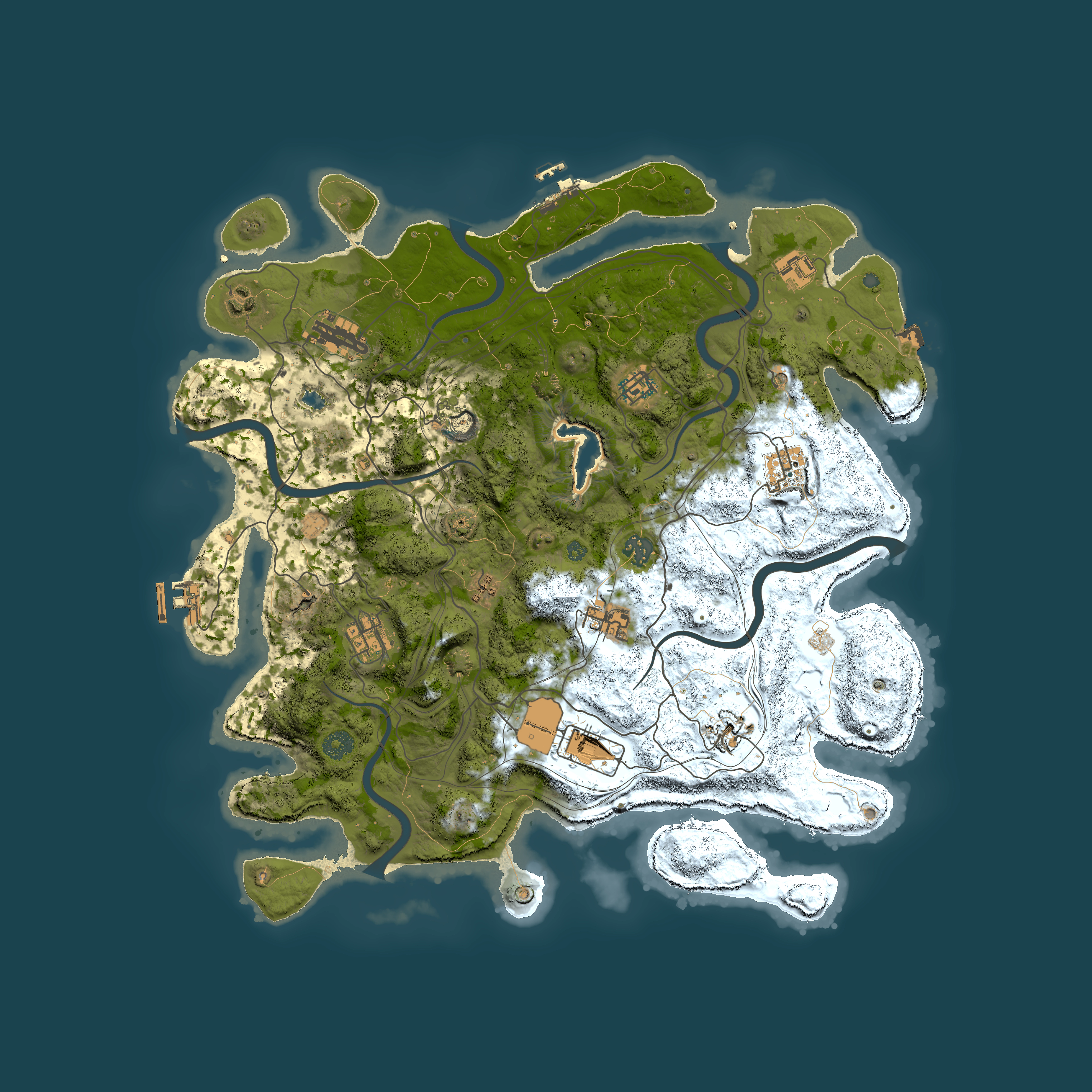 Full top-down render of Rust map seed 1337, 4250x4250m