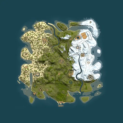 Rust map seed 31909, 3900x3900m top-down preview