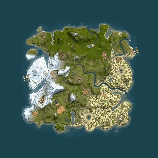 Rust map seed 1337, 3800x3800m top-down preview
