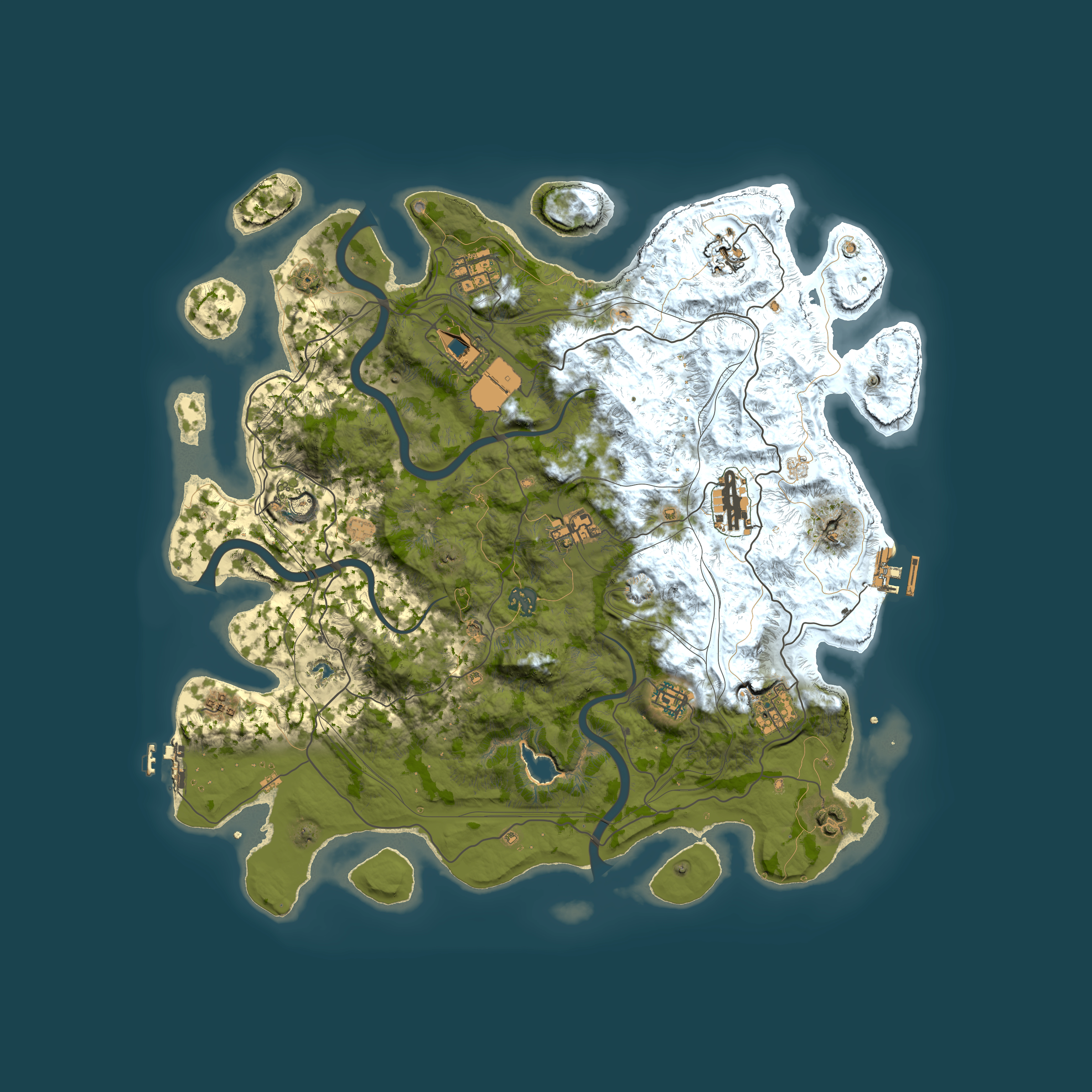 Full top-down render of Rust map seed 19092026, 4250x4250m