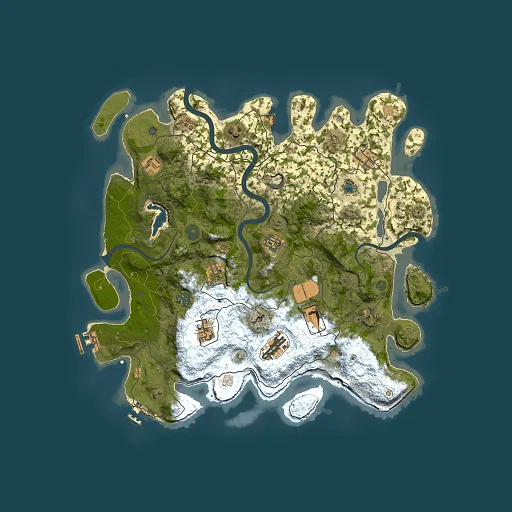 Rust map seed 743941625, 4000x4000m top-down preview