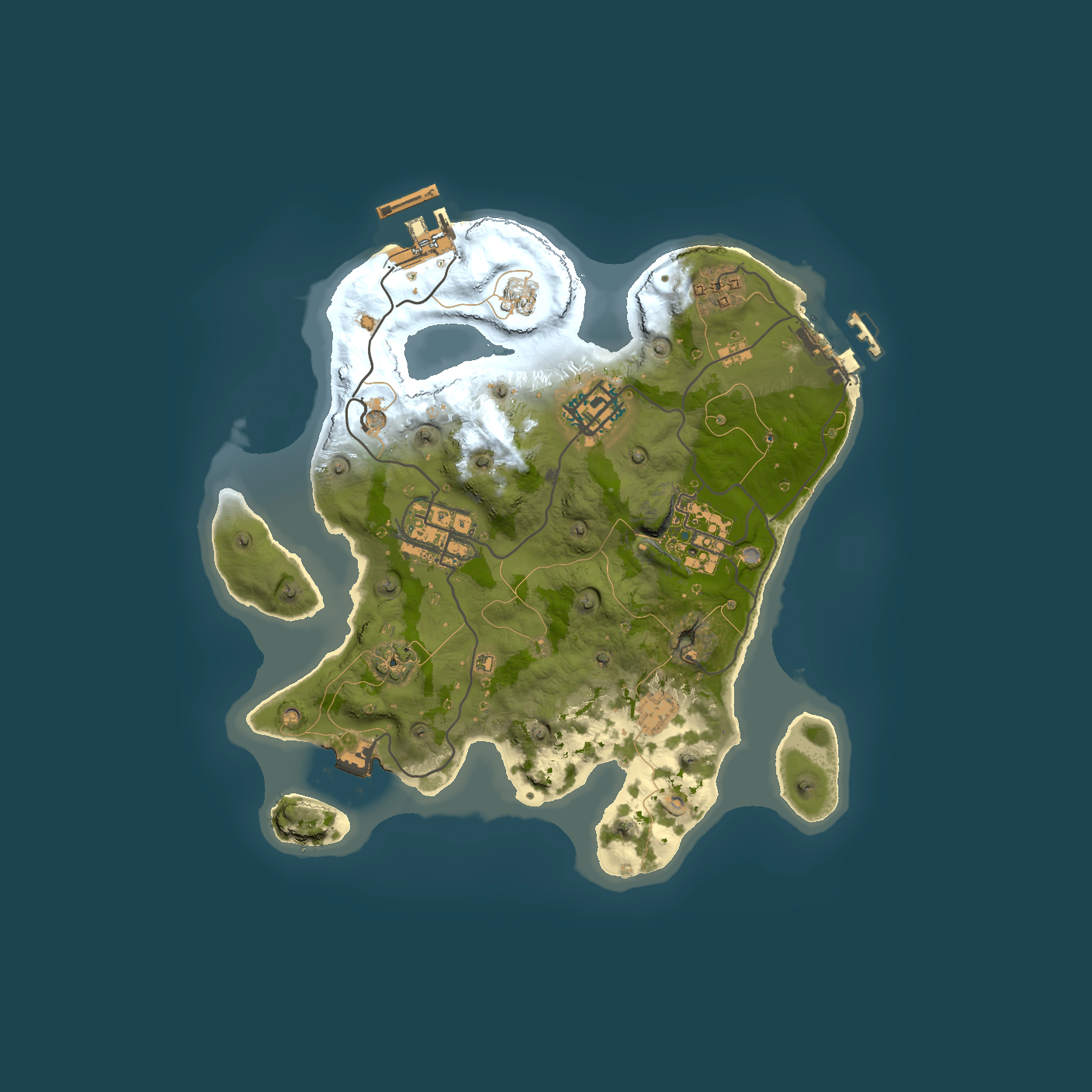 Full top-down render of Rust map seed 1337, 2501x2501m