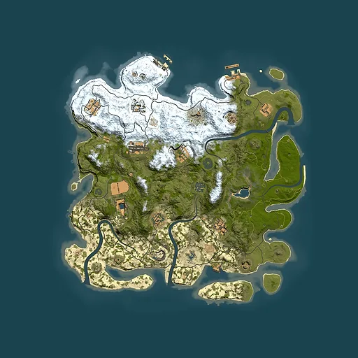 Rust map seed 1268978912, 4000x4000m top-down preview