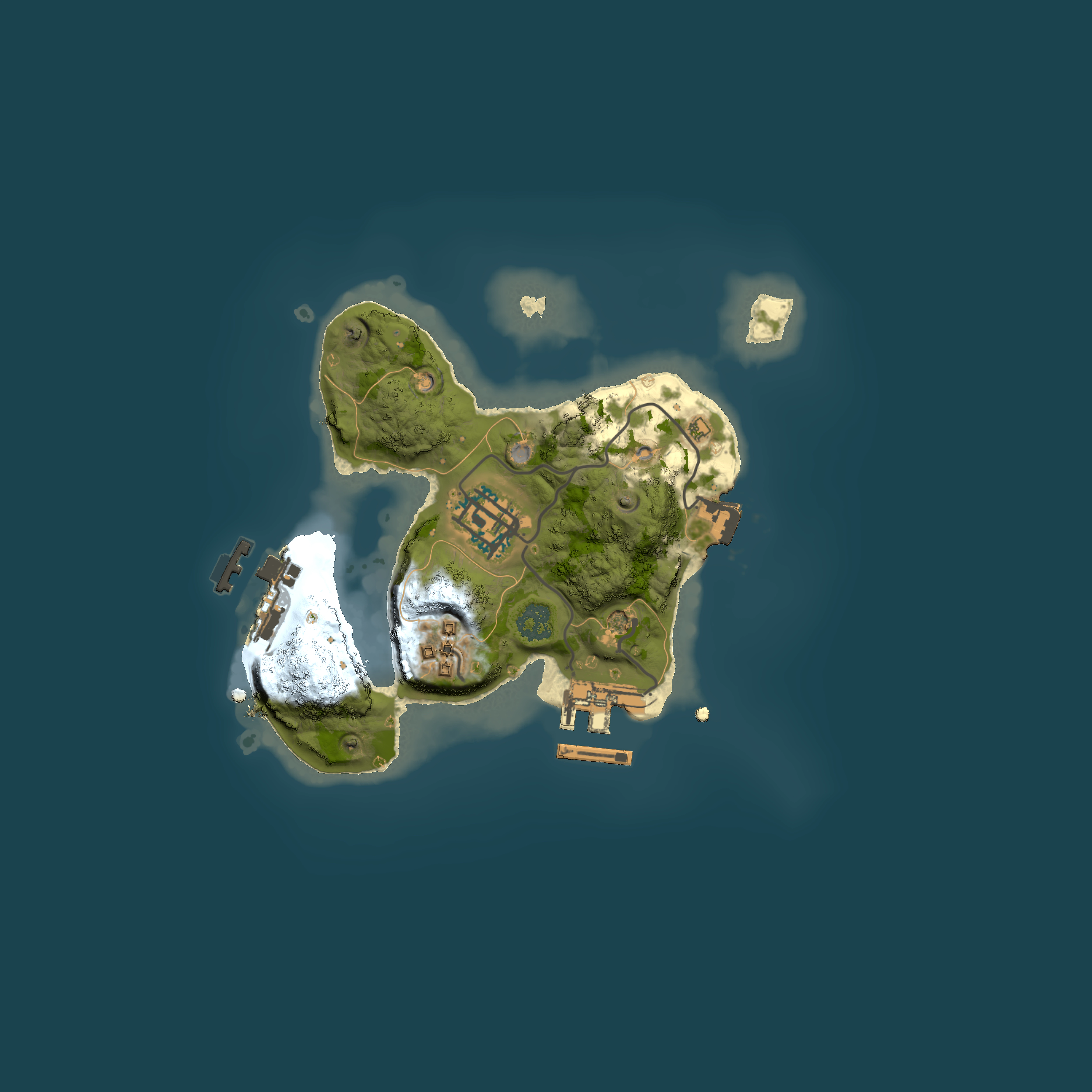 Full top-down render of Rust map seed 2105190315, 2000x2000m