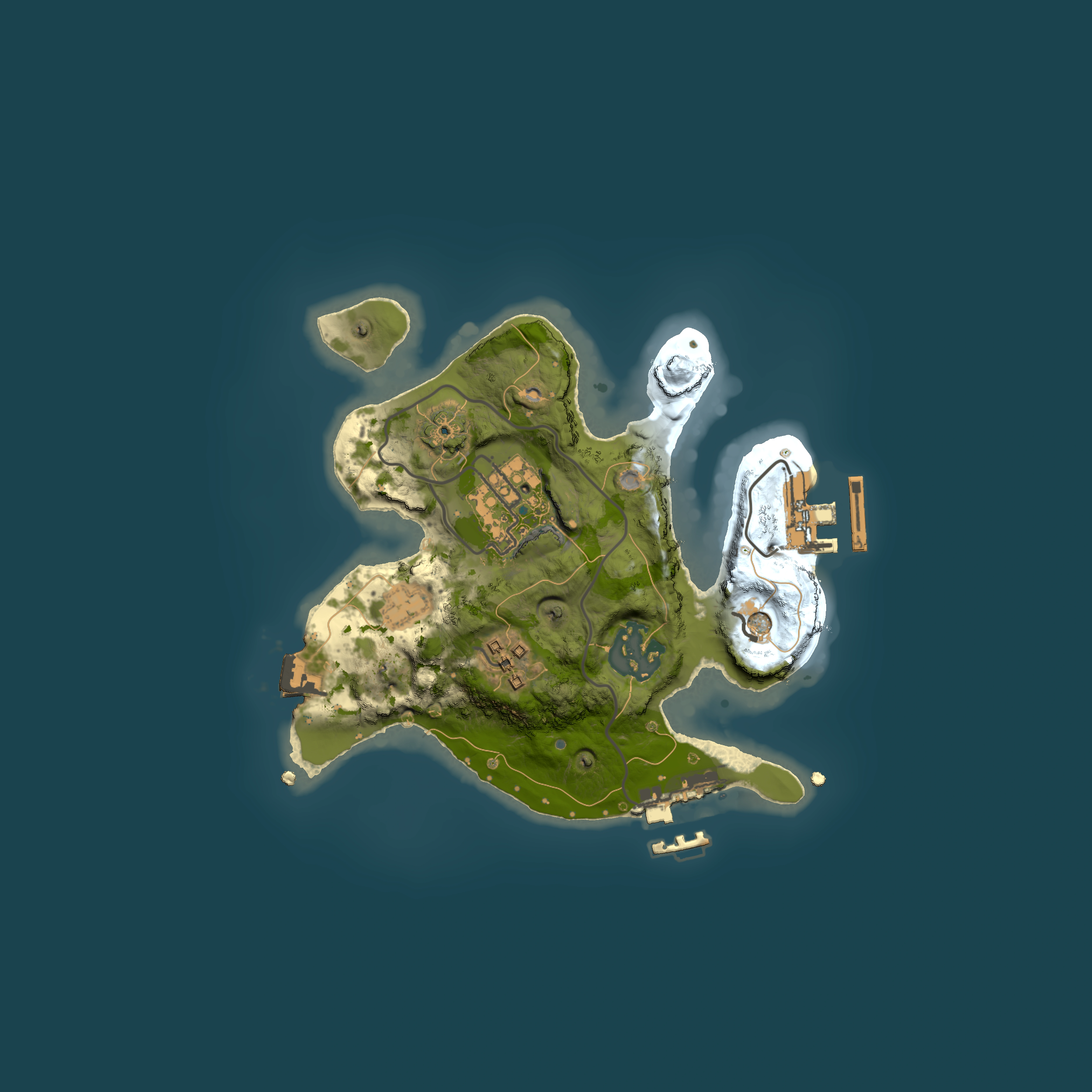 Full top-down render of Rust map seed 1536894635, 2000x2000m