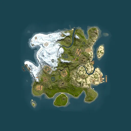 Rust map seed 1695374636, 3000x3000m top-down preview