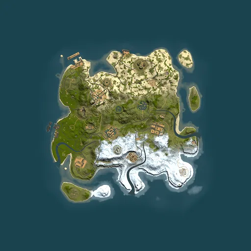 Rust map seed 814195040, 3000x3000m top-down preview