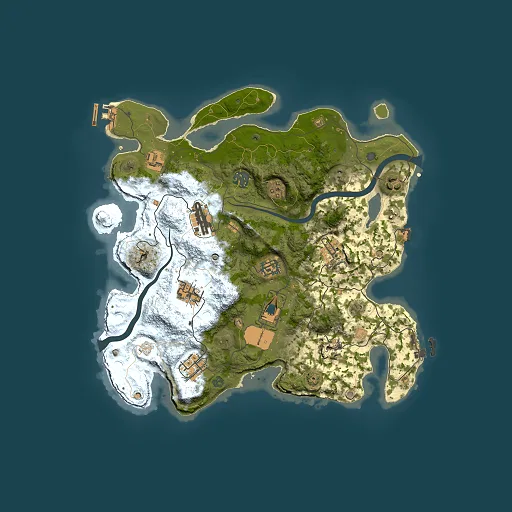 Rust map seed 688399784, 3500x3500m top-down preview