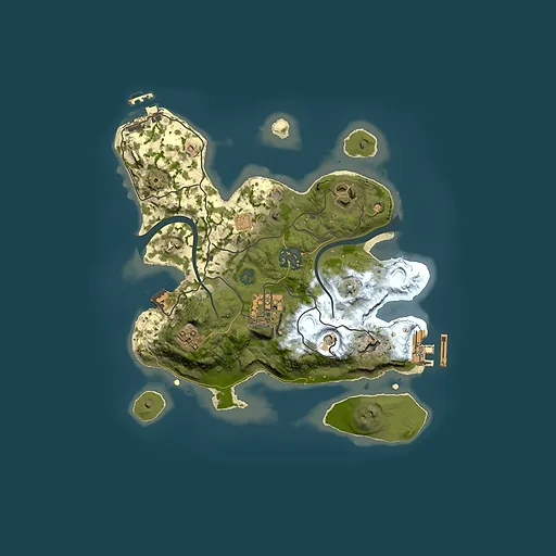 Rust map seed 1501019945, 2500x2500m top-down preview