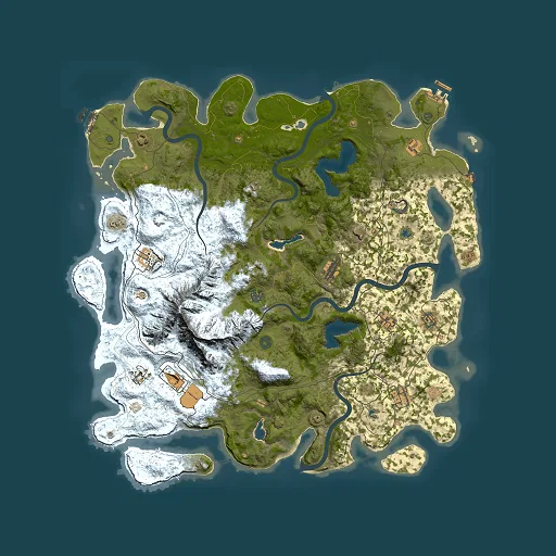 Rust map seed 1908102264, 5000x5000m top-down preview