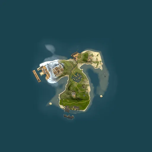 Rust map seed 1427458724, 1500x1500m top-down preview
