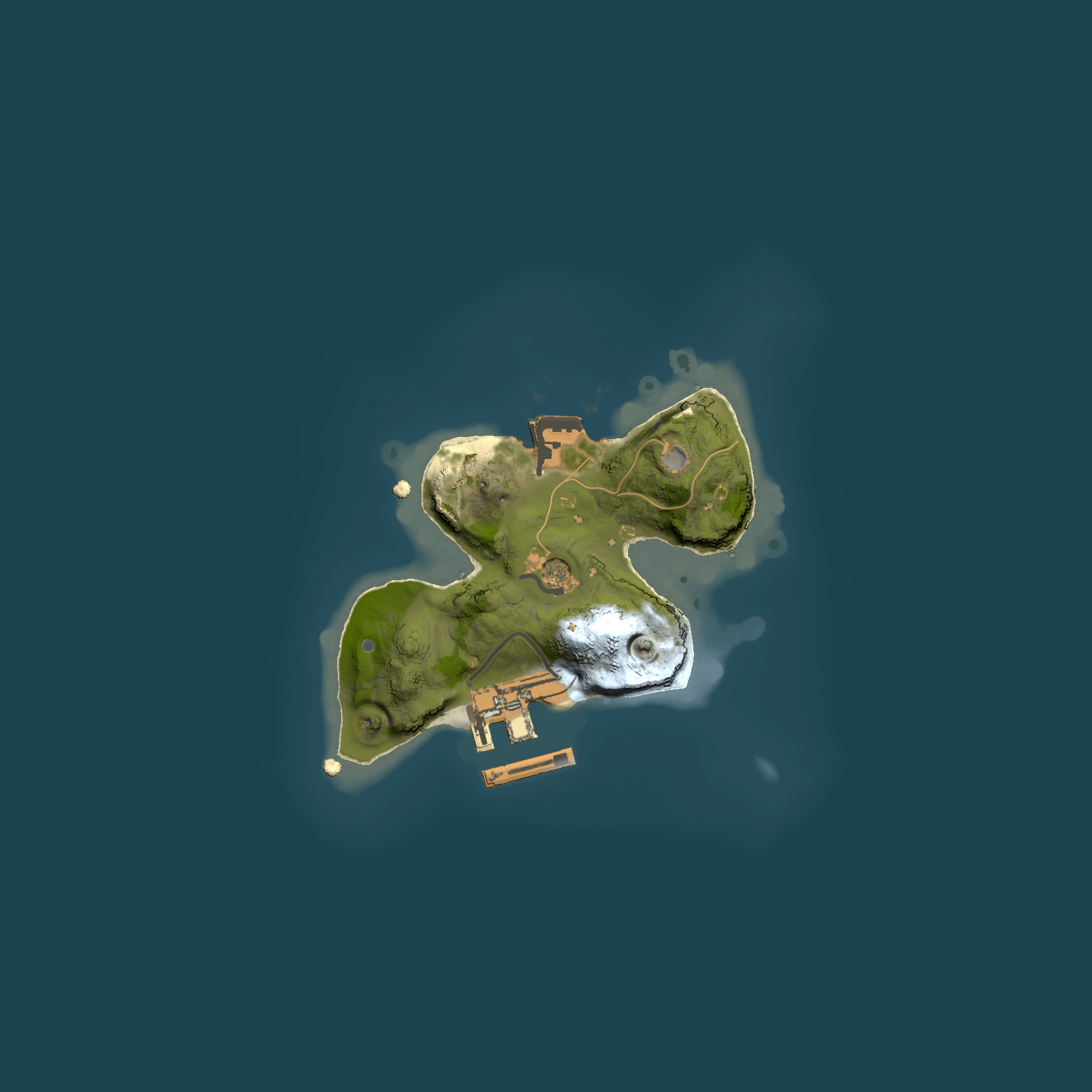 Full top-down render of Rust map seed 720540390, 1500x1500m