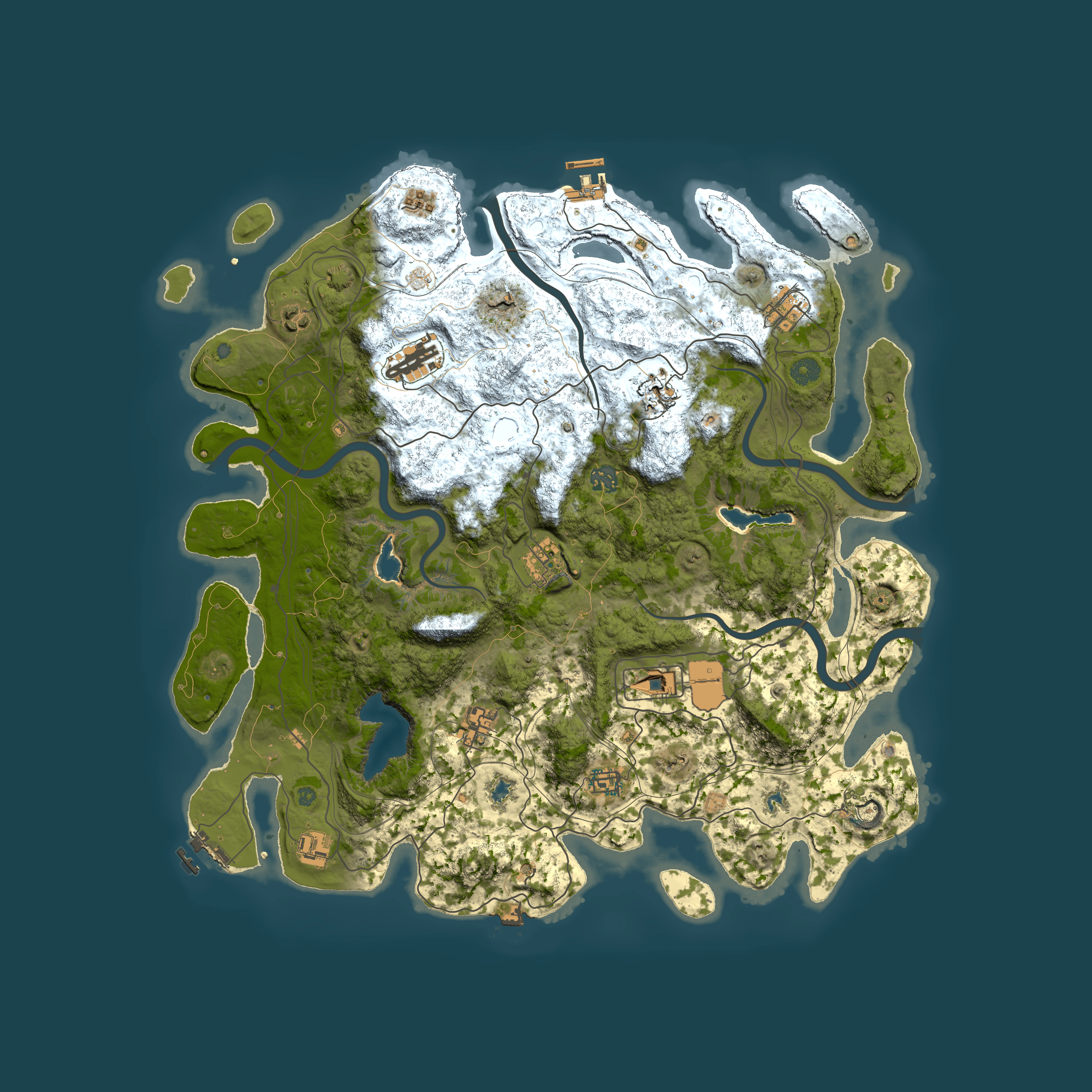 Full top-down render of Rust map seed 1019419775, 4500x4500m