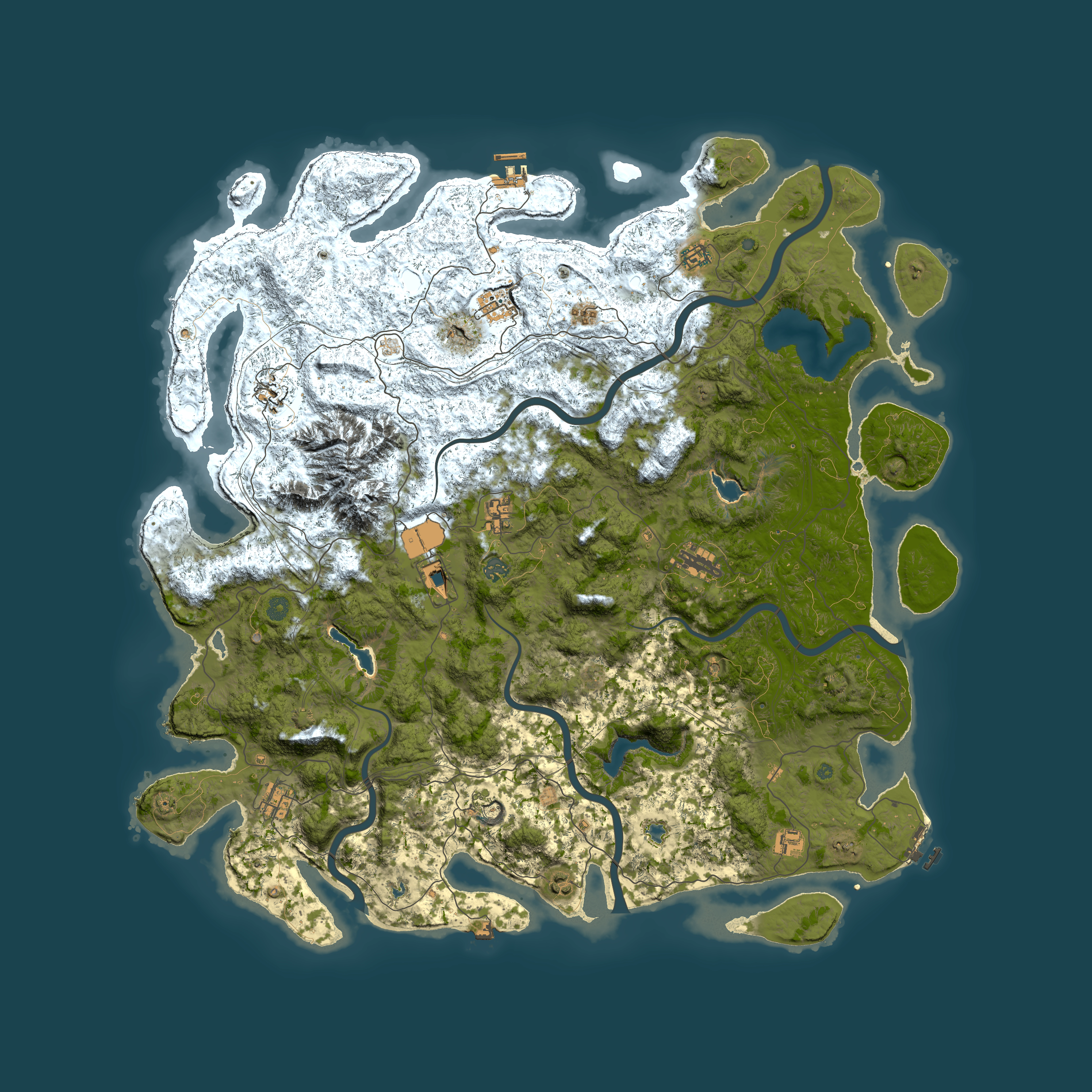 Full top-down render of Rust map seed 953148595, 5500x5500m