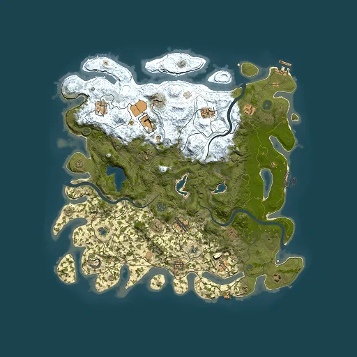 Rust map seed 1721973425, 4500x4500m top-down preview