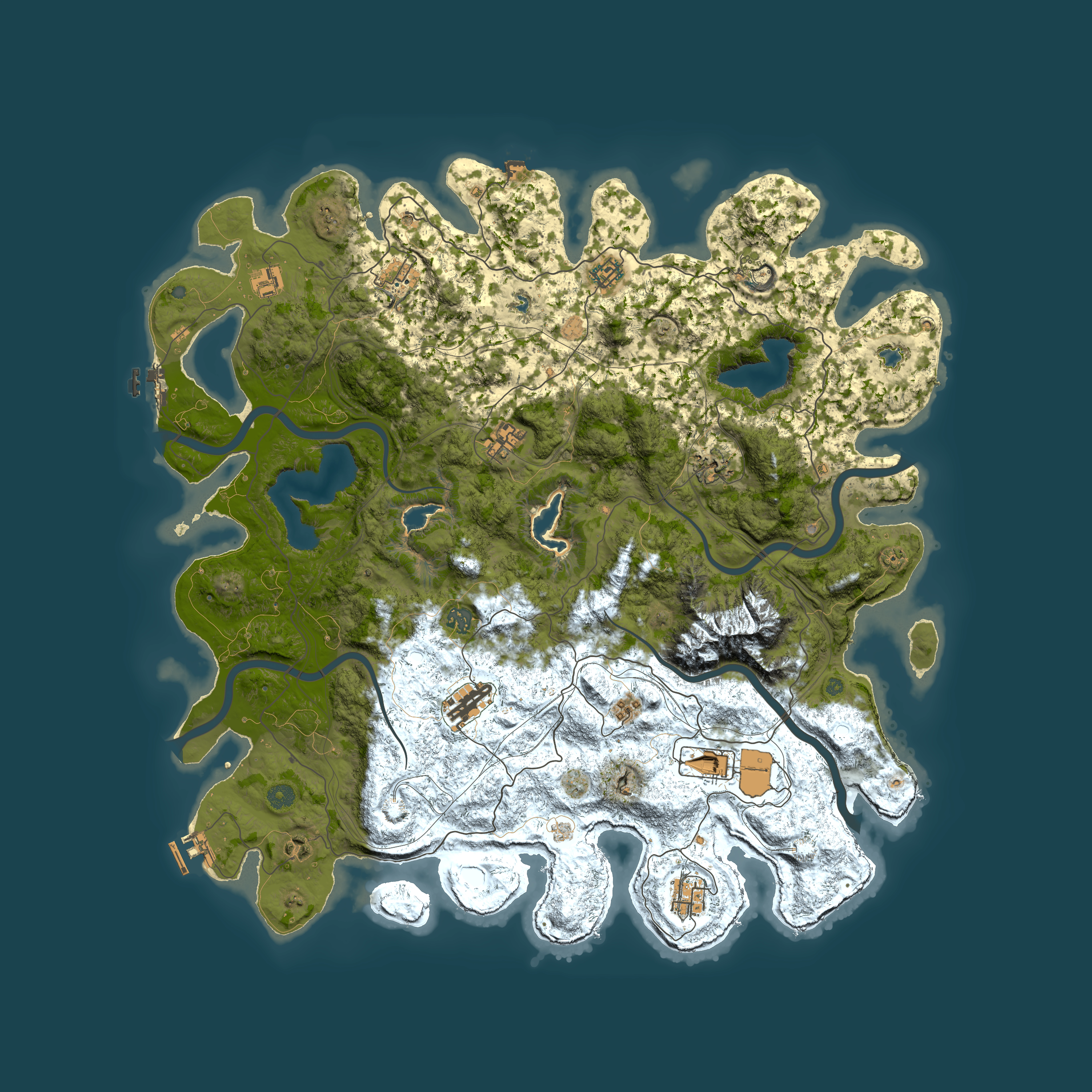 Full top-down render of Rust map seed 1115531218, 5000x5000m