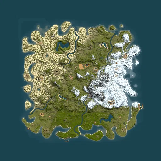 Rust map seed 284555385, 5500x5500m top-down preview