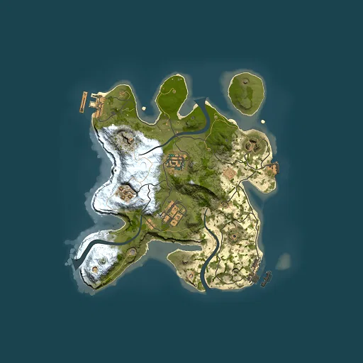 Rust map seed 497571539, 2500x2500m top-down preview