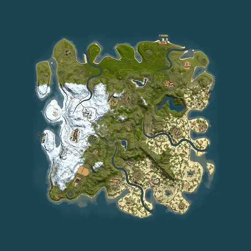 Rust map seed 1995148111, 4500x4500m top-down preview